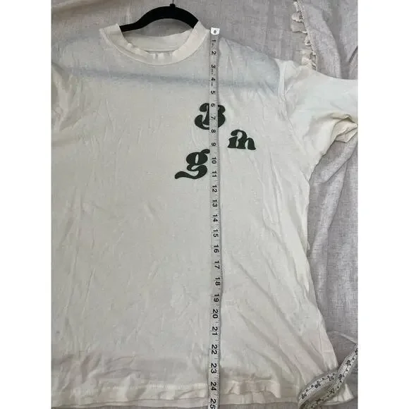 Anine Bing Ashton Vintage Cream Bing Tee Size Small - Picture 10 of 14